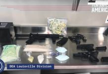 DEA incauta 1.6 kilos de fentanilo y cinco armas en operativo en Louisville