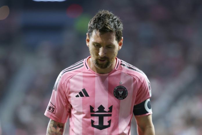 Lionel Messi durante el partido entre el Inter Miami y el Toronto FC el 22 de agosto de 2026. AFP