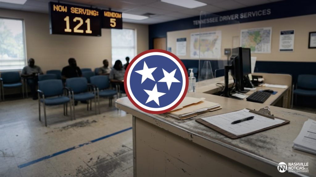 Oficina de servicios al conductor en Tennessee donde se tramitan licencias temporales de conducir