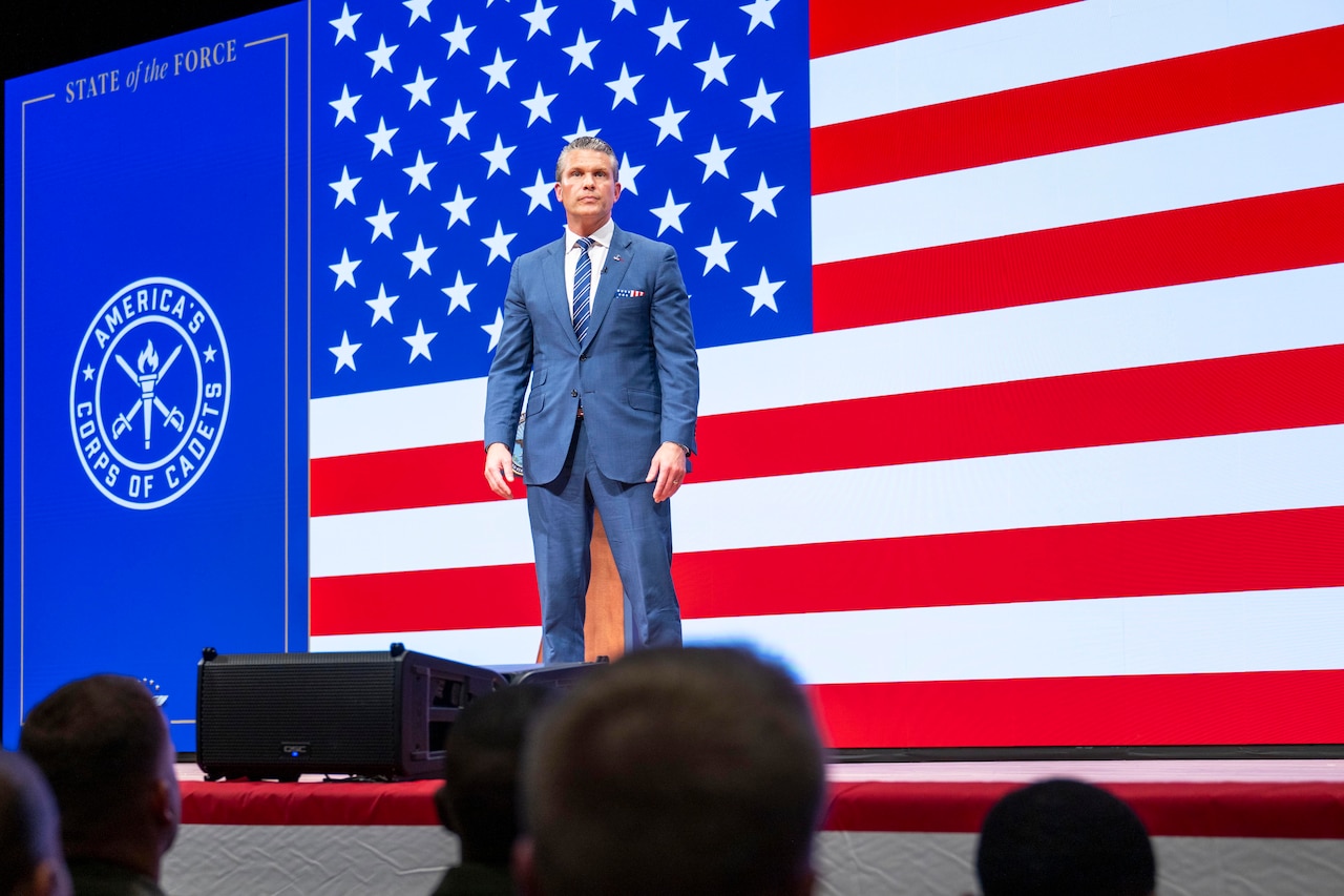 Hegseth pronuncia su discurso sobre el estado de la fuerza ante oficiales en la Base de Quantico, Virginia